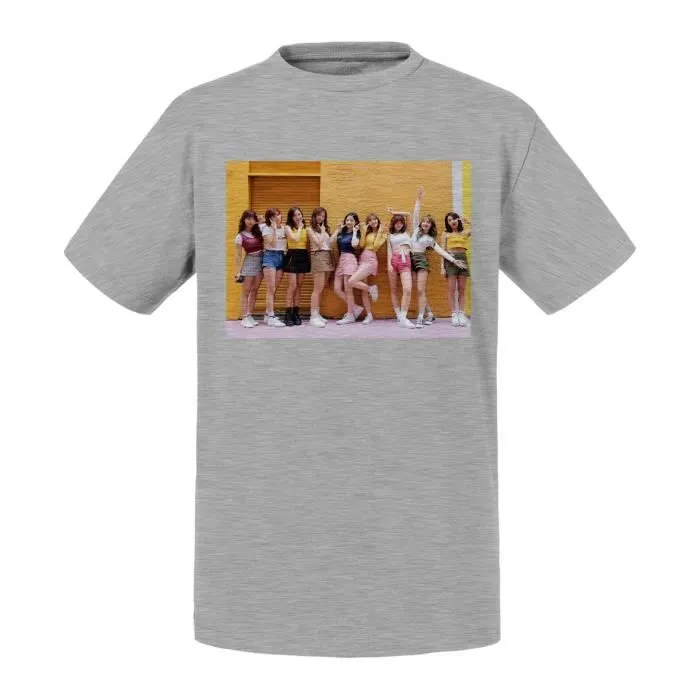 T-shirt Enfant Gris Twice Girl Group Kpop Stars Coree Seoul-0