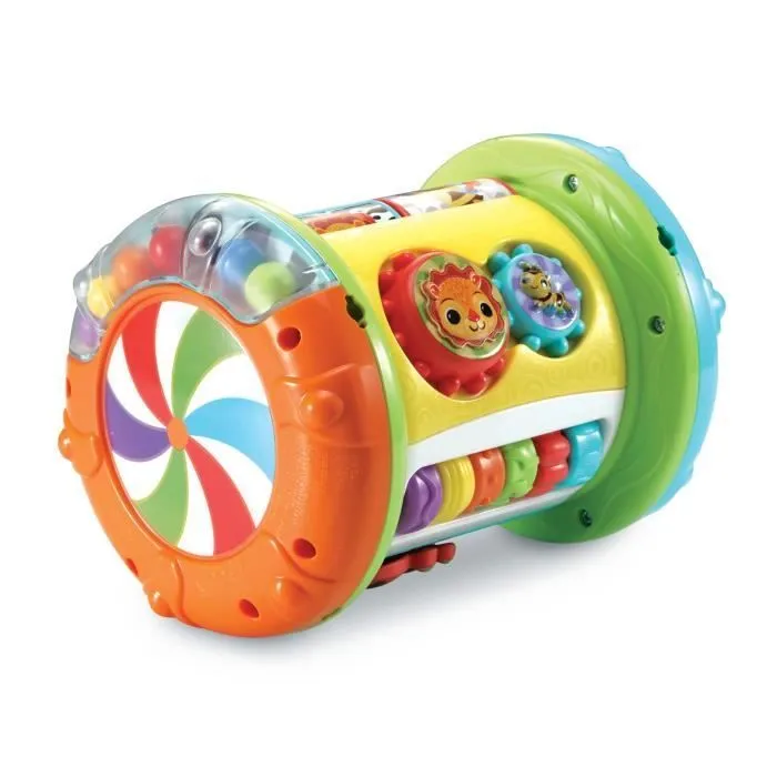 Rouleau d'activités interactif VTECH MAGI ROULEAU TAM-TAM 3 EN 1 pour bébé de 9 à 36 mois - Blanc/Multicolore-2