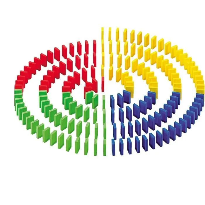 noris Domino Run Lot de 200 Dominos pour Un parcouru à Couper Le Souffle à partir de 3 Ans - 606065644-2