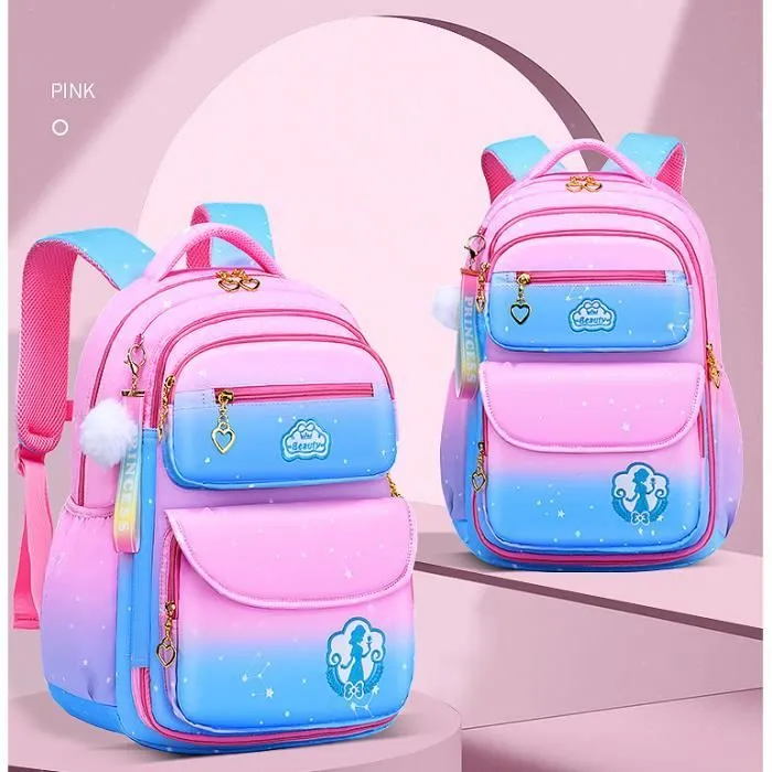 Bebeboutik Cartable Fille Primaire Sac a Dos Filles Enfants Sac a Dos Hydrofuge Sac a Dos Scolaire pour Filles Enfants Rose