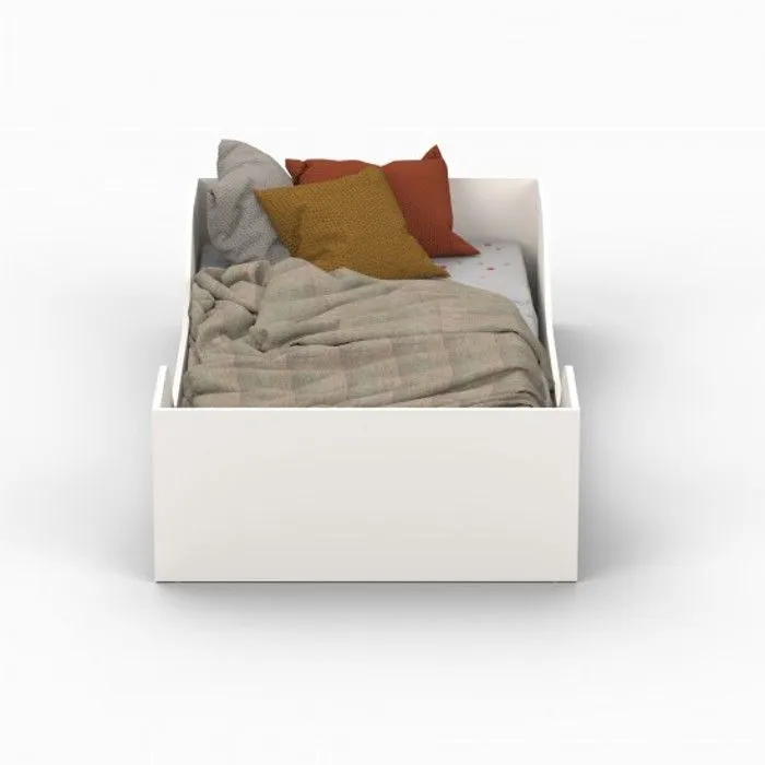 Lit enfant NOE 90x190 + sommier / Blanc-4