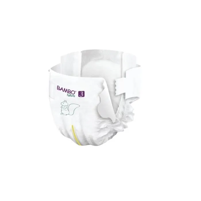 Couches Bambo Nature Midi T3 4/8 kg - 6 paquets de 28 aille 3-1