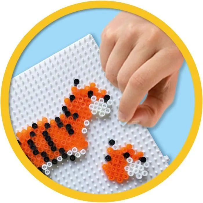Perles à repasser - Animaux Safari - SES CREATIVE - Crée des animaux en 3D comme un éléphant, un tigre, ou un crocodile.-1