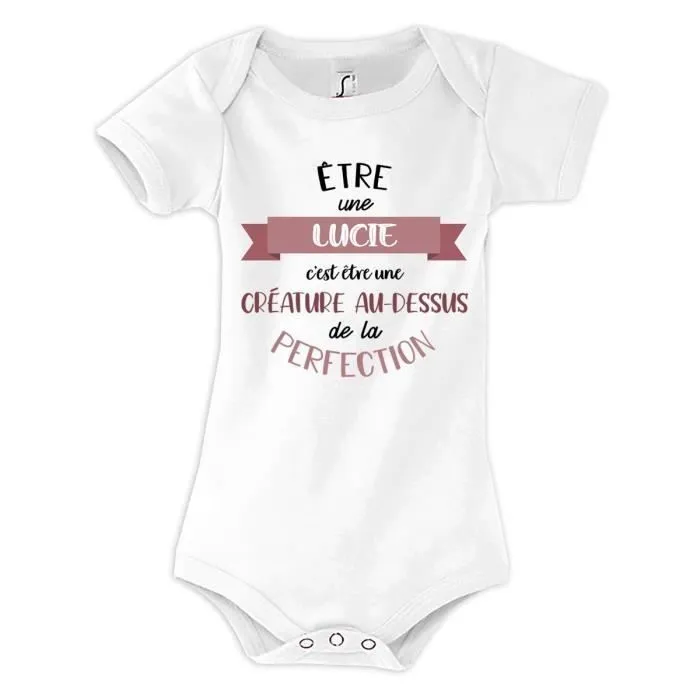 Body bébé blanc - Lucie Bébé Parfait - adapté puériculture - qualité premium-0