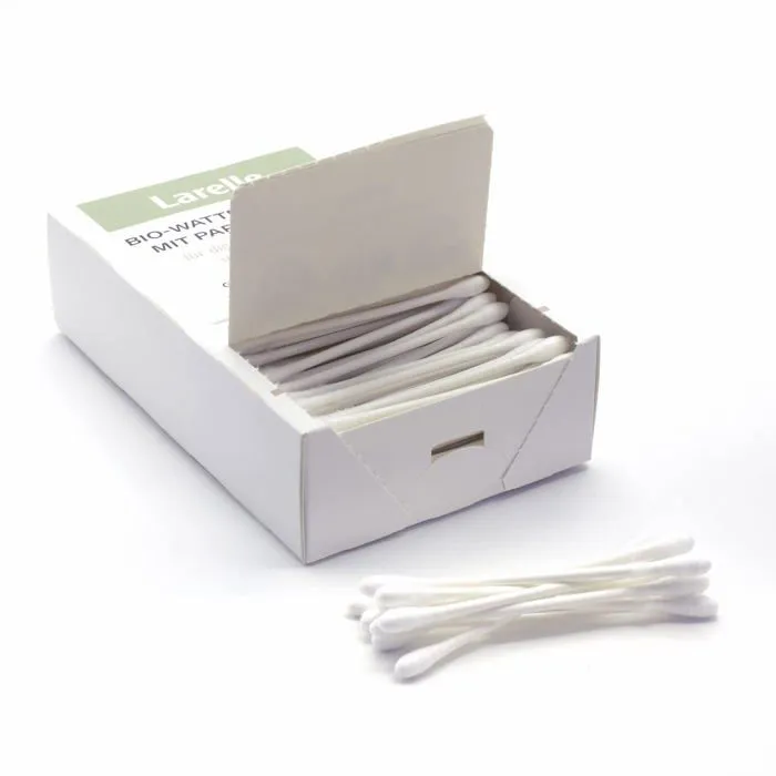 Larelle - 488 - Cotons-tiges bio 100% coton avec tige en papier, issu de l'agriculture ecologique, vegetalien et equitable.-2