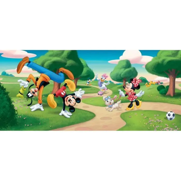 Poster géant Mickey & Minnie - AG DESIGN - Thème : Pour les enfants - H 90 x L 202 cm-0
