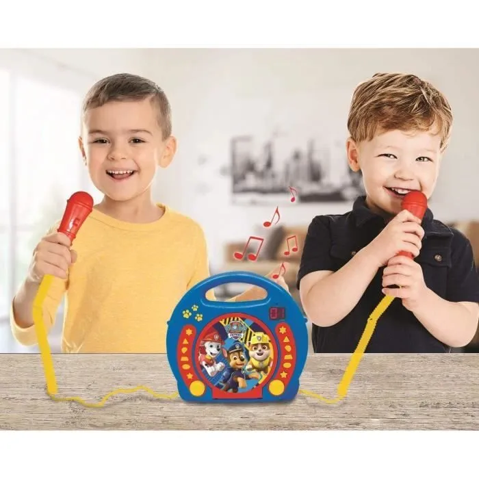 Lecteur CD portable avec 2 microphones Pat Patrouille-2