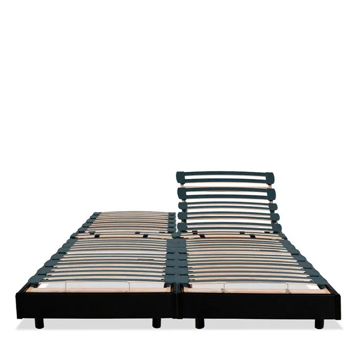 Jeu de 2 sommiers électriques FLEX 180x200 cm | Lattes | Noir-3