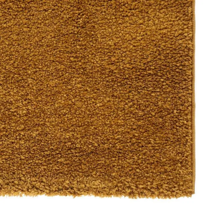 Tapis en jute 100x150cm jaune ocre - Jaune moutarde - Atmosphera createur d'interieur-2
