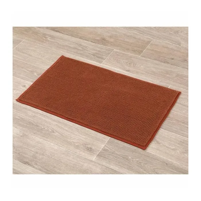 Tapis de salle de bain Cuivre en Microfibre Boules 45 x 75 cm - TENDANCE - Marron-1