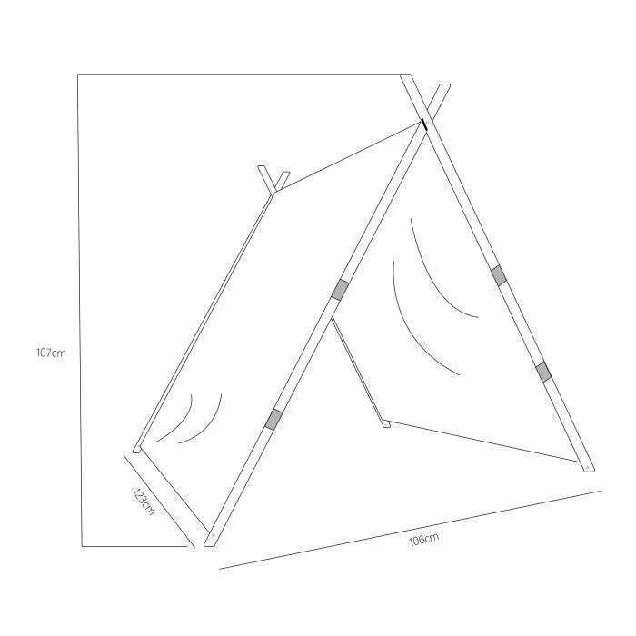 Tente Tipi SUNNY Como - Couleur Crème - Chambre Bébé - A partir de 2 ans-3