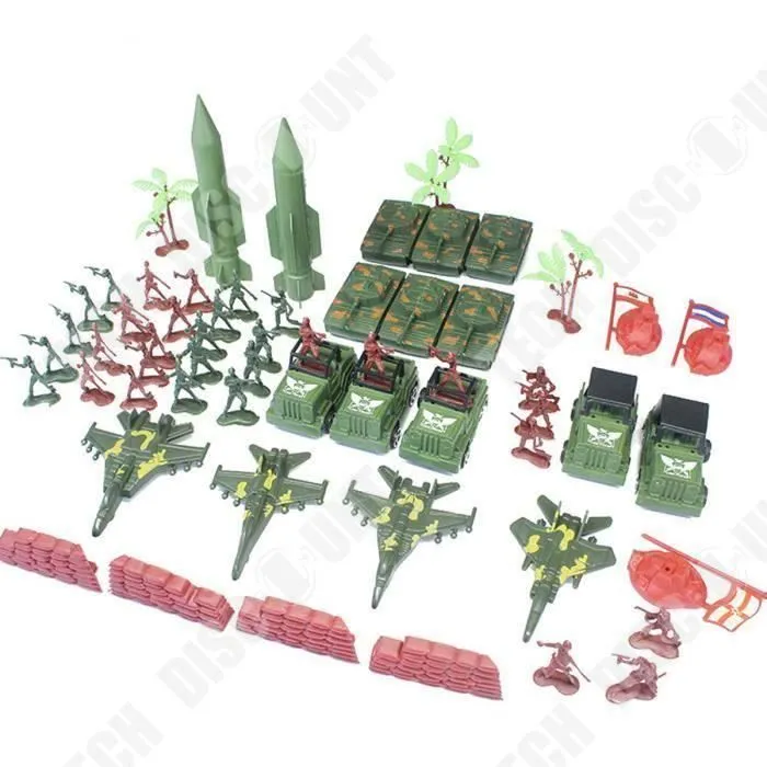 KIT 307 pièces de figurines miniature soldats armée Tank pour enfant-jeux de role guerre enfant Jouet Cadeau Noel-3