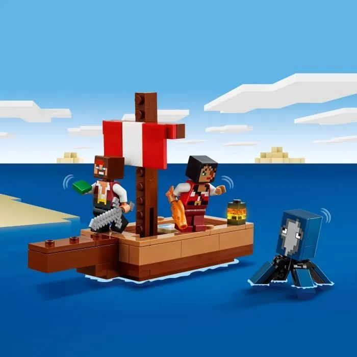 LEGO® Minecraft® 21259 Le Voyage du Bateau Pirate, Set de Construction et d'Exploration-3