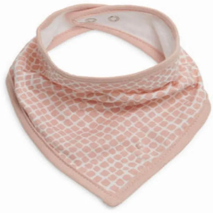 Bavoir Bandana Jollein - Snake Rose Pale - 100% coton-jersey - 37 x 24,5 cm-1