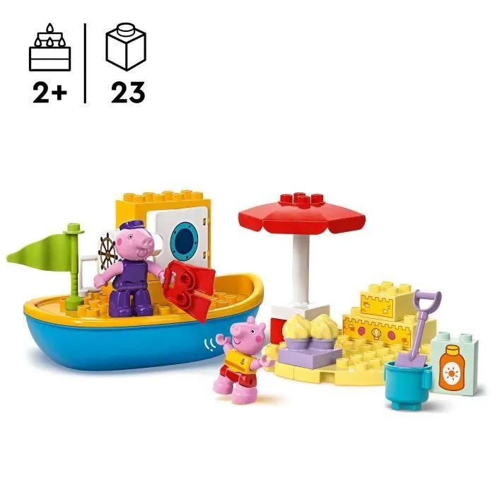 LEGO® DUPLO® 10432 Le Voyage en Bateau de Peppa Pig - Set de Jeu de Bain pour Tout-petits-1