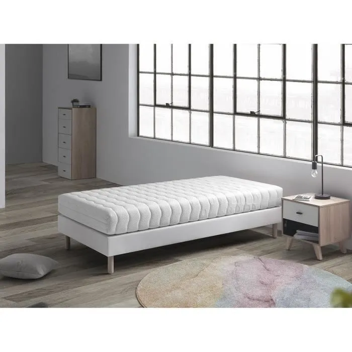 Matelas 90x140 cm LIT ENFANTS GEA RESSORTS -Ressorts ensaches,Dehoussable,ideal pour les lits gigognes et lit cabane-2