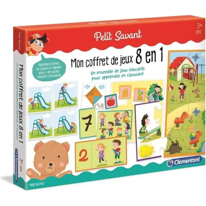 CLEMENTONI Petit Savant - Mon coffret de jeux 8 en 1-0