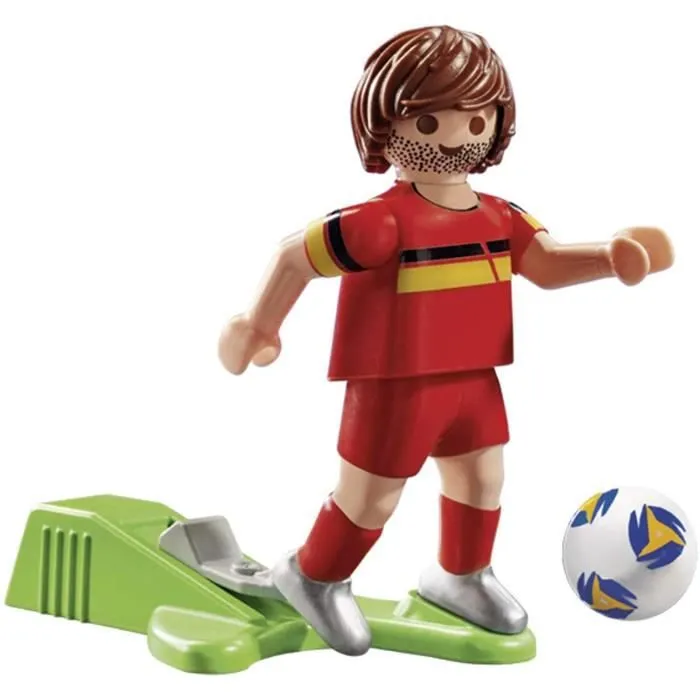 PLAYMOBIL - Sports & Action - Joueur Belge - Fonction de tir à une main - Maillot équipe Belgique-2