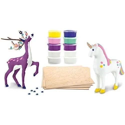 Kit de modelage - JOUSTRA - Licorne magique et renne - Enfant - Mixte-0