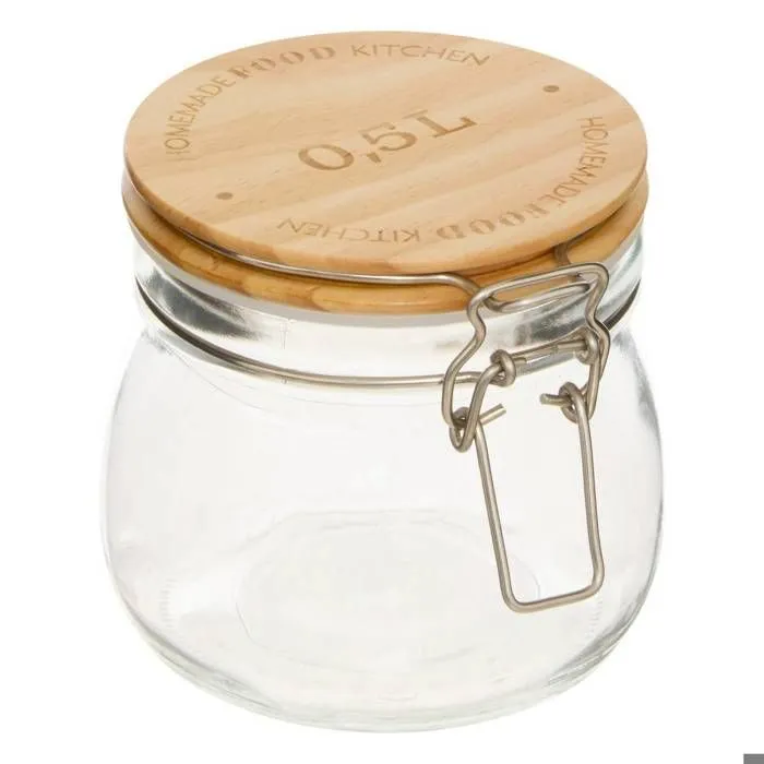 5five - bocal verre couvercle pin "wording" 0,5l-0