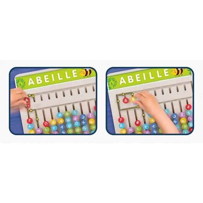 Compose-mots - Jeu Montessori - MONTESSORI - Tableau en Bois, Lettres et Chiffres Magnétiques-3