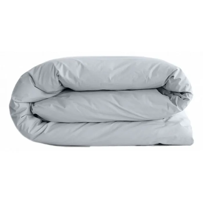 Housse de couette "Manoir" percale pur coton peigné longues fibres 80 fils/cm² Vent du sud - Neige - Housse de couette 140 x 200 cm-0