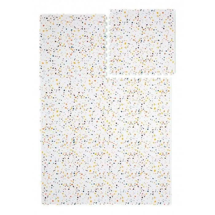 Tapis d éveil et jeux Enfant Puzzle Terrazzo Orange - 120 x 180 cm - Géant - Mousse EVA sûre et durable - Kidolo-0