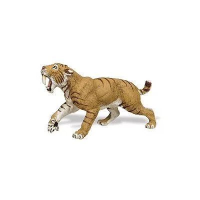 Figurine Dinosaure Smilodon Adulte - Marque SAFARI - 10 x 7.5 cm - Enfant à partir de 3 ans-0