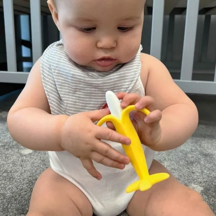 Lots de 2 anneaux de dentition - NUBY - Banane et Maïs - Silicone - Dès 3 mois-2