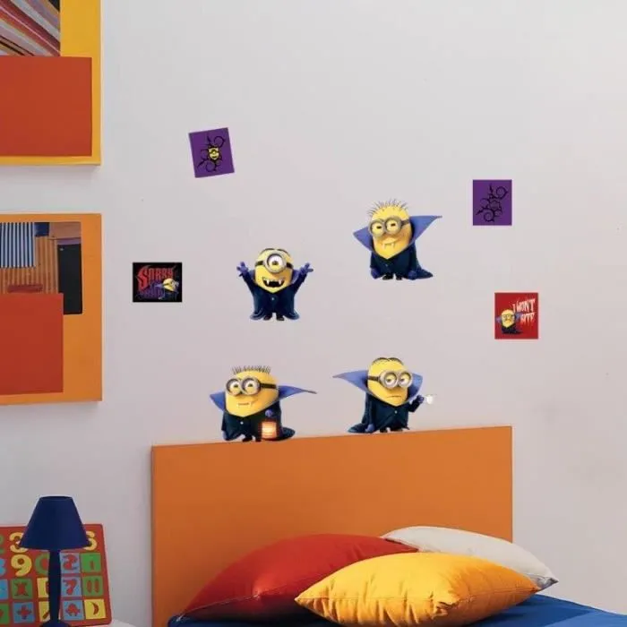 Sticker / Décor mural - MINION - Motif Minion - Couleurs brillantes - PVC - 29,7x42 cm-0
