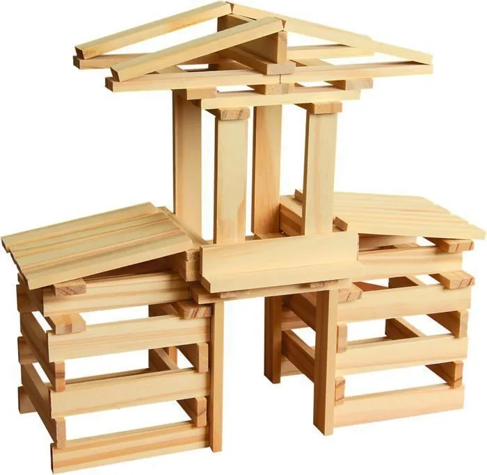 Jeu de construction - Milliwood - 100 éléments - Bois naturel - Jouet éducatif - Mixte-2