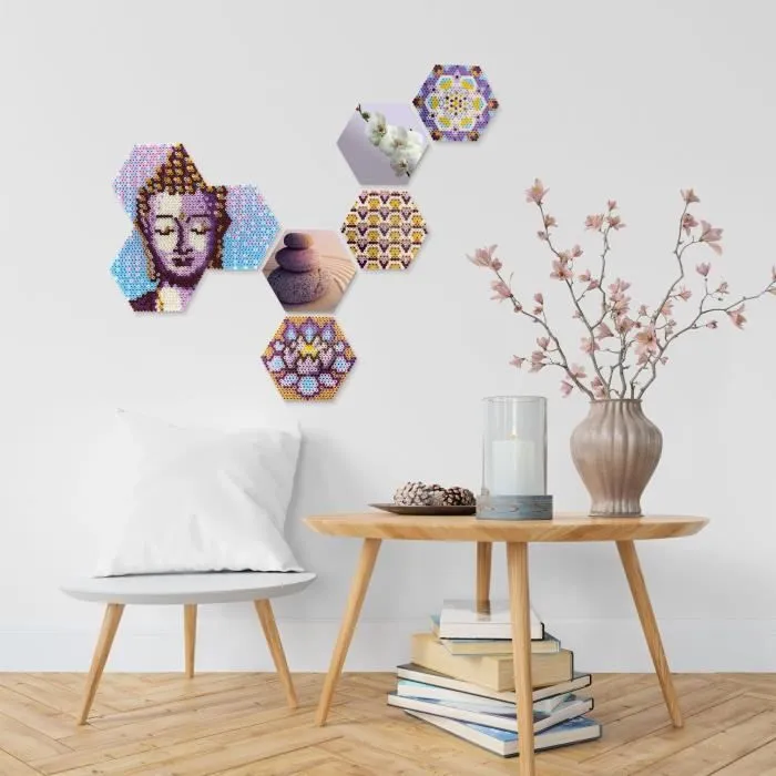 Kit de perles à repasser SES CREATIVE Beedz Art - Hexagones zen pour enfant de 12 ans et plus-4