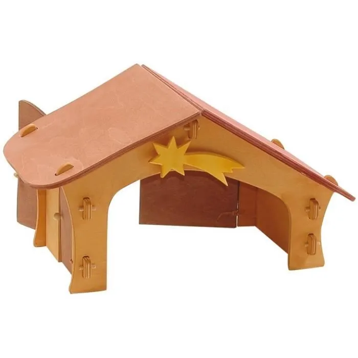 Ostheimer Crèche de Noël avec étoile + assiette oiseau-0