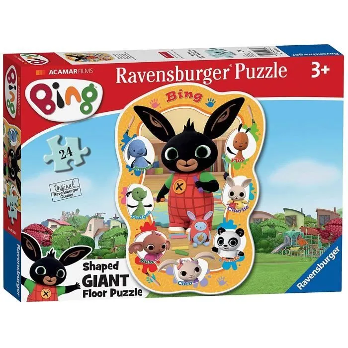 Puzzle de Sol géant - RAVENSBURGER - Bing Lapin - 24 pièces - Dessins animés et BD - A partir de 3 ans-0
