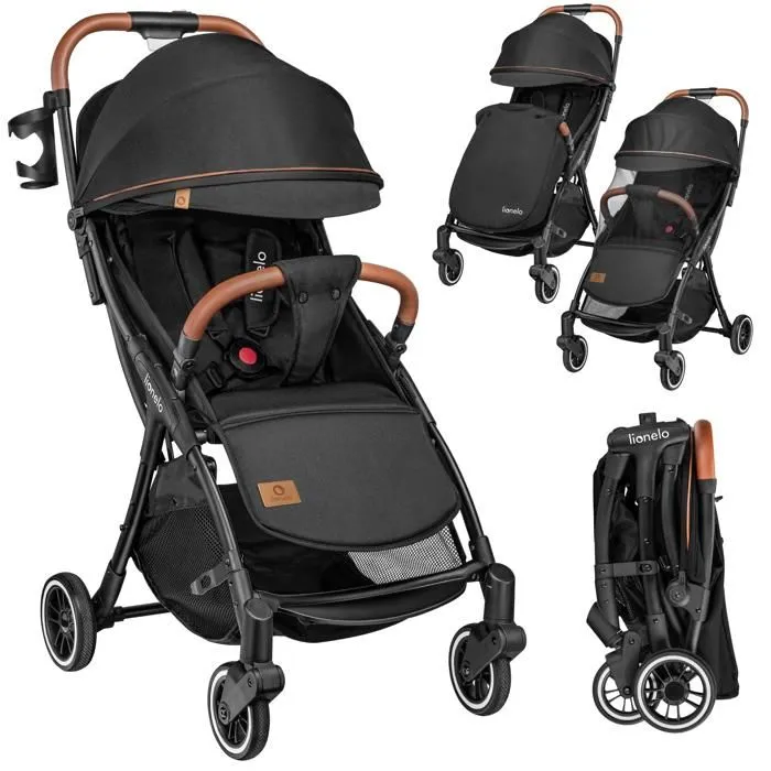 Poussette canne compacte LIONELO Julie One - Jusuq'à 22 Kg - Légère & pliable - Accessoires - Noir-5