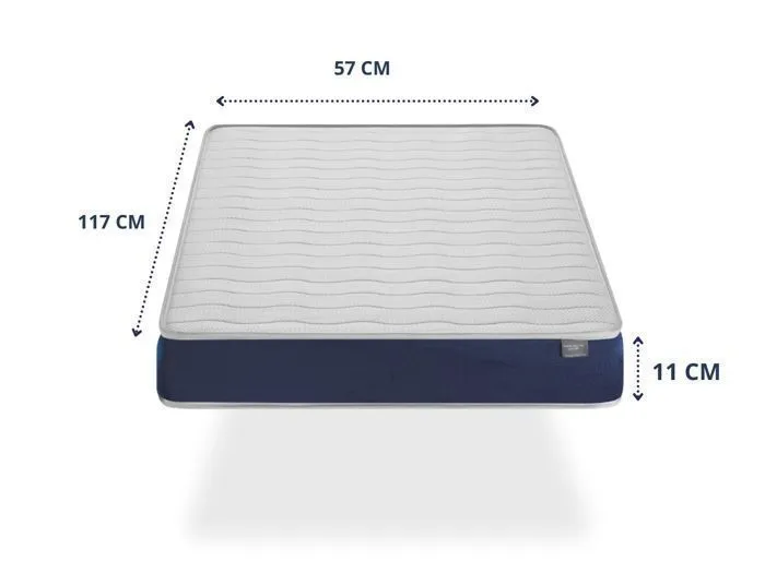 Matelas bébé MILU 60x120 Epaisseur 11 CM -Noyau mousse perforée,hautement respirant-1