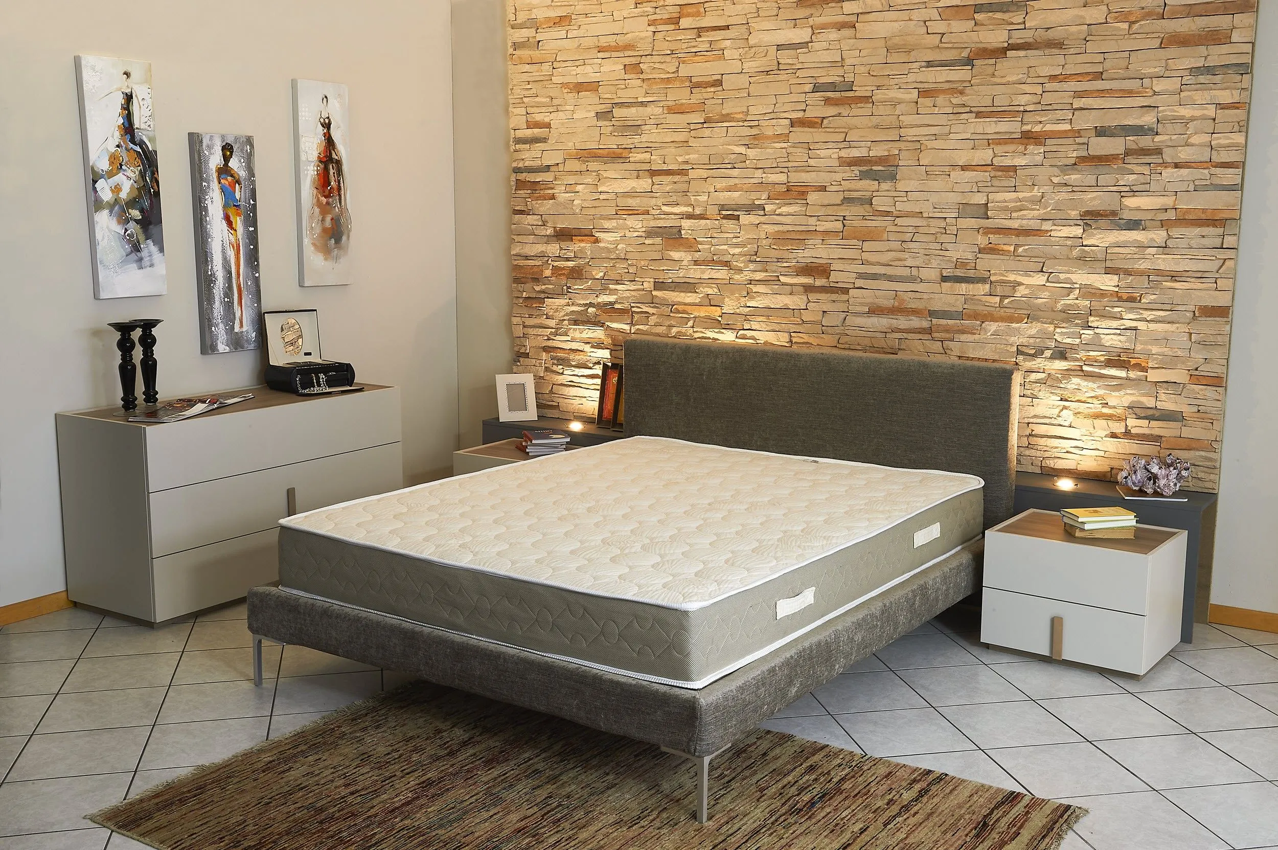 Matelas Latex Naturel 140x190 x 22 cm Ferme - Tissu 100% Coton - 5 Zones de Confort - Ame Poli Lattex HR Haute Densité - Hypoalle-0