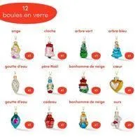 Ornement d'arbre - TWIDDLERS - Boules de Noël en Verre Vintage - 12 pièces - 4 cm - Multicolore-3