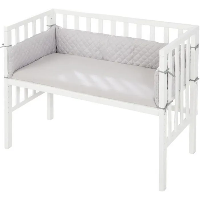 Berceau Cododo ROBA Style 2 en 1 + Matelas - Tour de lit et Barrière - Blanc-3