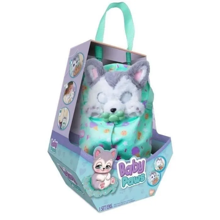 Peluche Baby Paws - mon bébé chien, Husky - IMC Toys-2