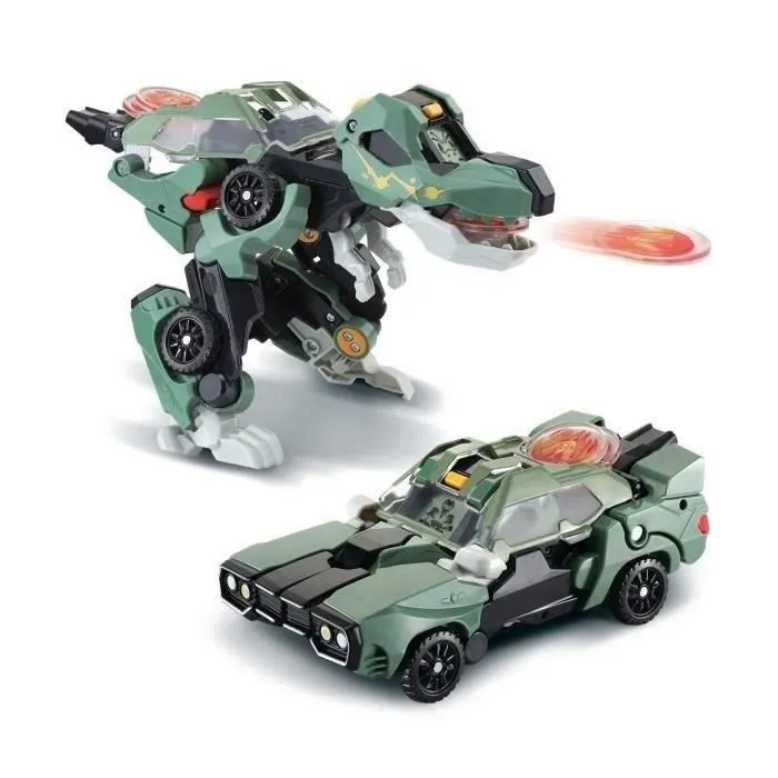 VTECH - Switch & Go Dinos Lanceur - Tyram, Super T-Rex Lance Flammes-0