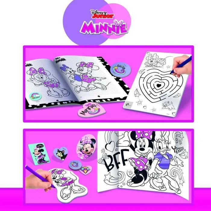 Sac à dos école de dessin et de coloriage - LISCIANIGIOCHI - MINNIE - Pages de Coloriage, Matériel Créatif-3