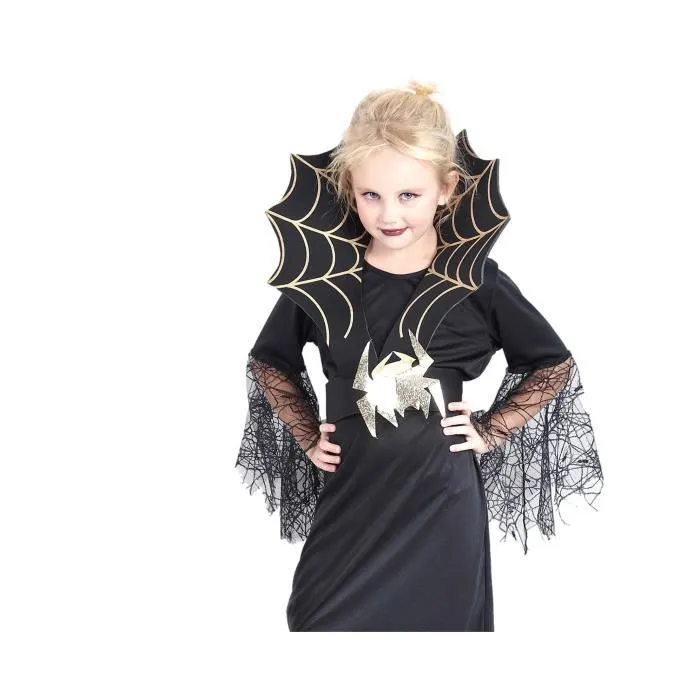 Costume de Veuve Noire- Déguisement Fille Carnaval Anniversaire Fête Halloween - Taille 5 à 11 ans-1