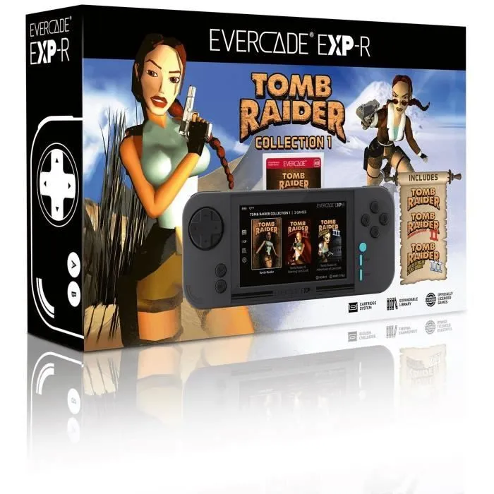 Pack Console rétrogaming - Evercade EXP-R Tomb Raider 1-2-3-0