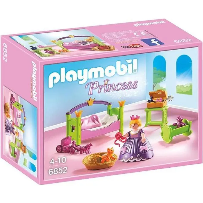 PLAYMOBIL - Princess - Chambre de Princesse - Coffre doré - Chat - Lit - Jouets - Fille - 4 ans-0