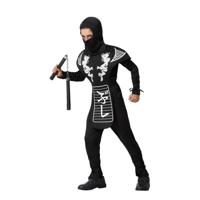 Atosa Déguisement Ninja Dragon Blanc garçon (3-4 ans)-0