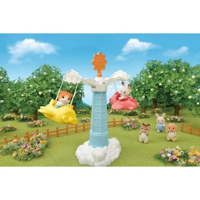 SYLVANIAN FAMILIES - 5334 - Le manège volant des bébés - La crèche, l'école-0