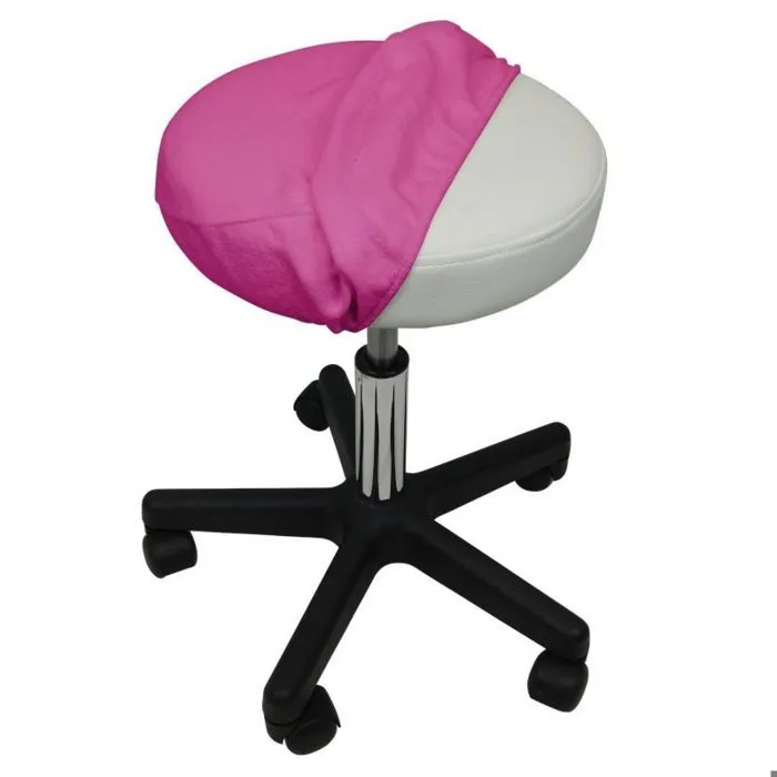 Drap housse de protection en éponge pour tabouret rond - Rose - Vivezen-1