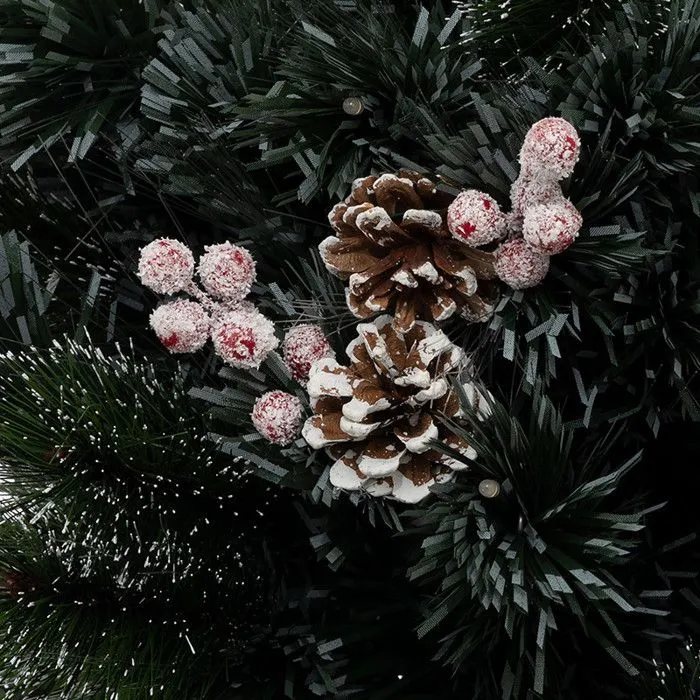 Sapin de Noël 120 cm pommes de pin lumineux Sofia-2