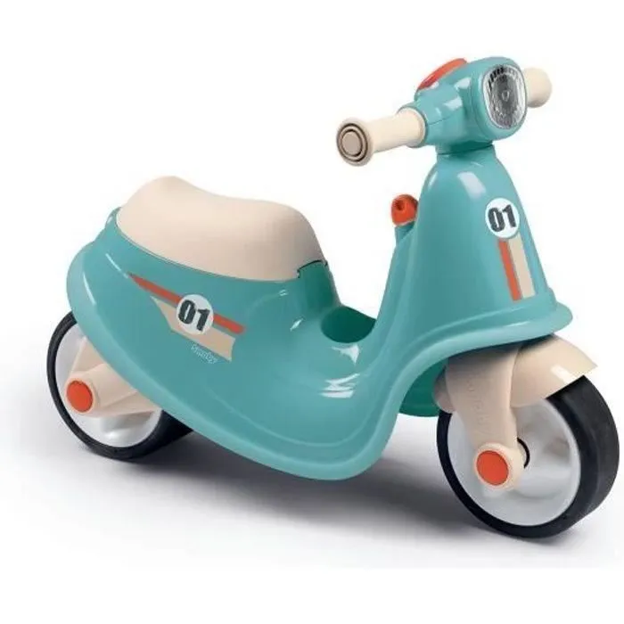 Porteur Scooter - Smoby - Bleu - Pour Bébé de 18 mois - Coffre à jouets sous le siège - L‎64,5 x l34 x H47,5 cm-0
